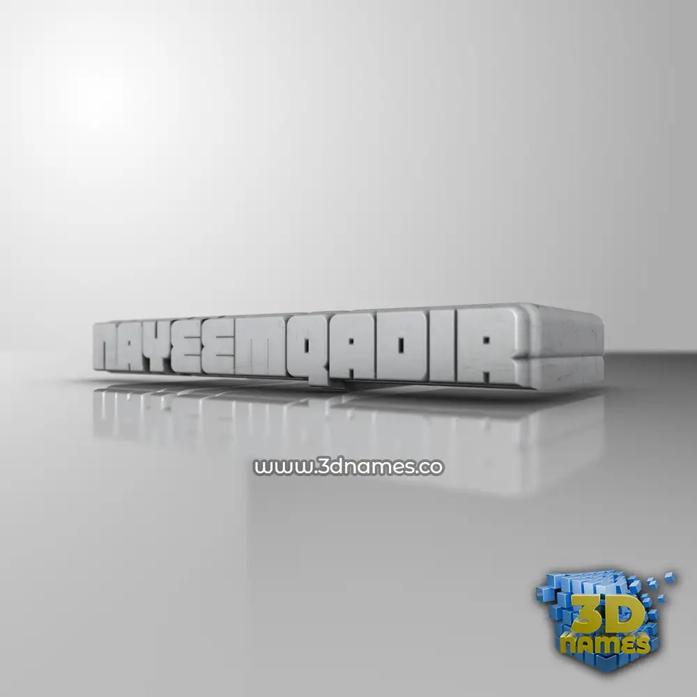 nayeemqadir in White Metro style - 3D name wallpaper
