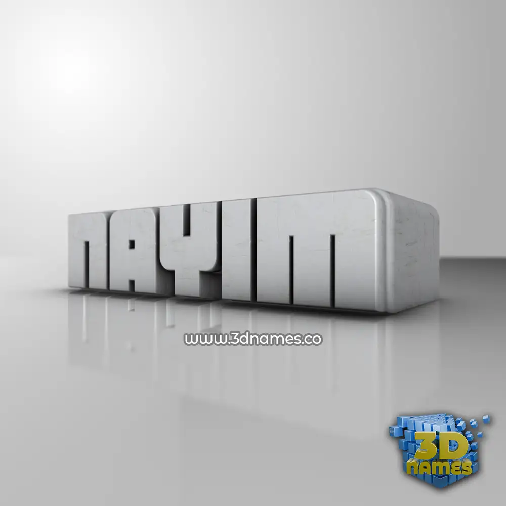 nayim in White Metro style - 3D name wallpaper