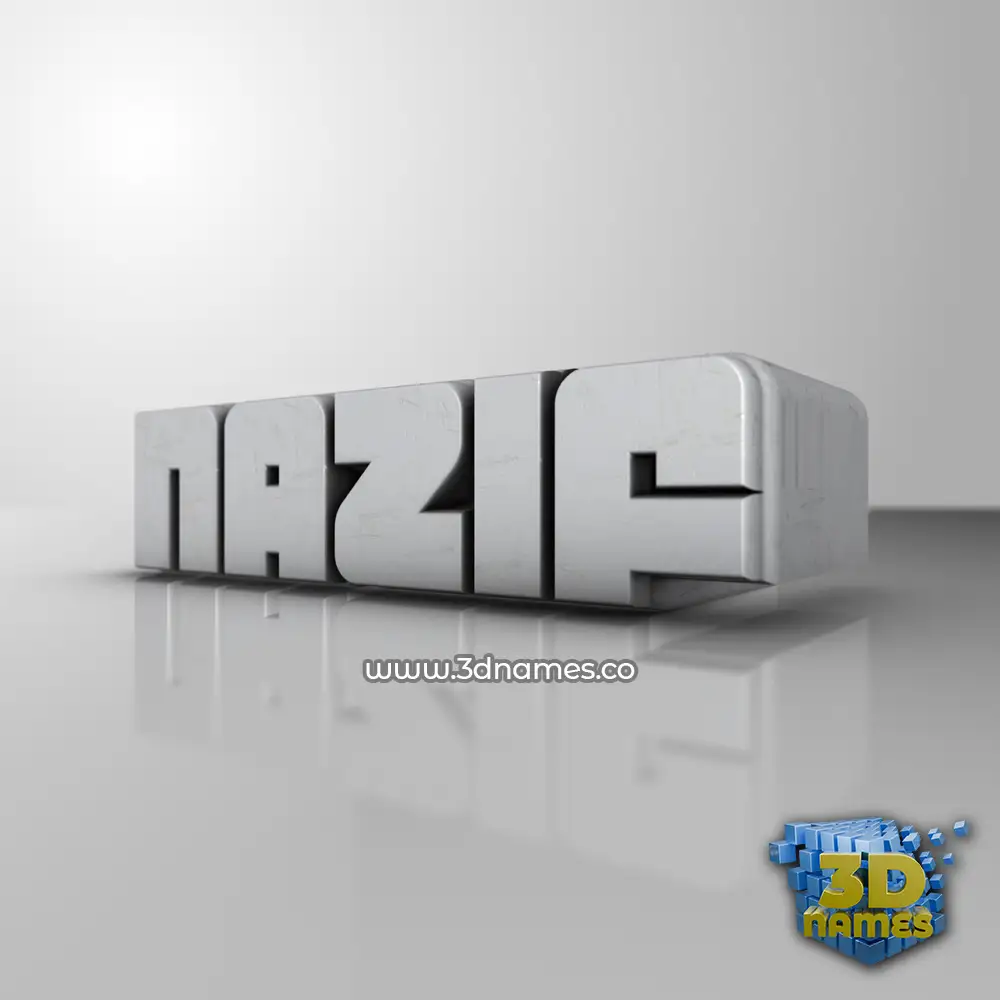 nazif in White Metro style - 3D name wallpaper
