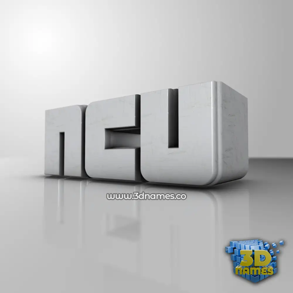ncu in White Metro style - 3D name wallpaper