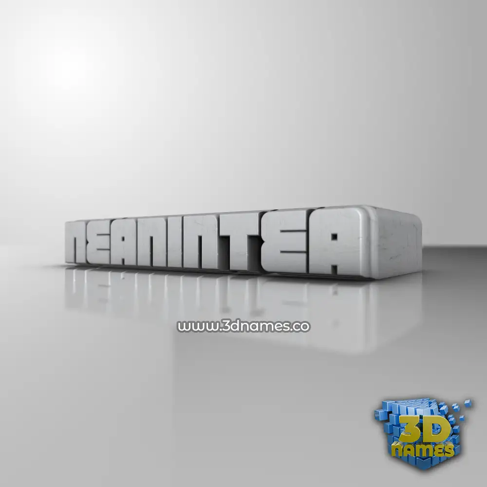 neanintea in White Metro style - 3D name wallpaper