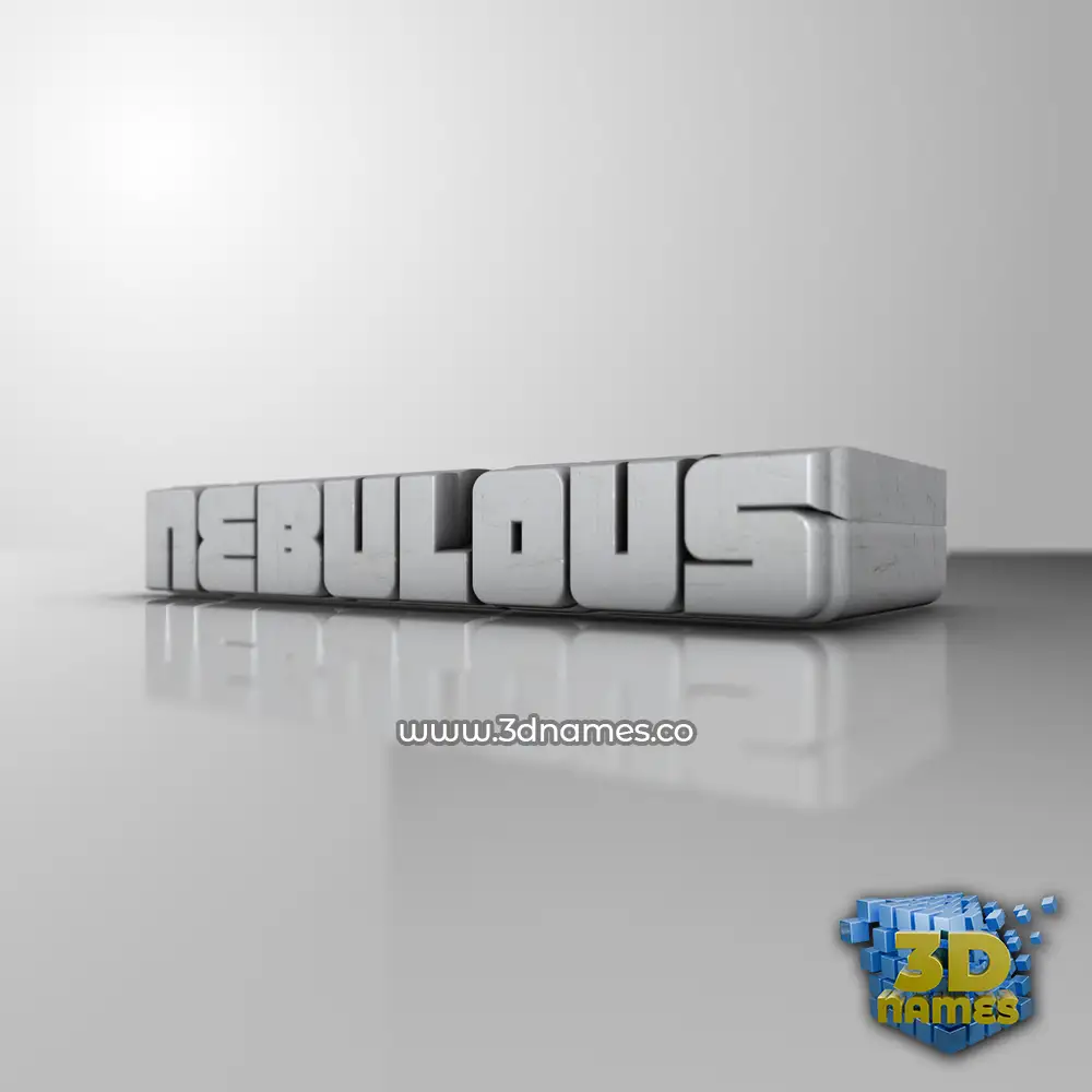 nebulous in White Metro style - 3D name wallpaper