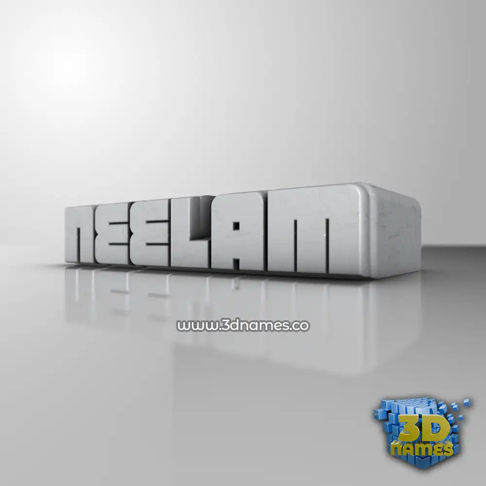 neelam in White Metro style - 3D name wallpaper