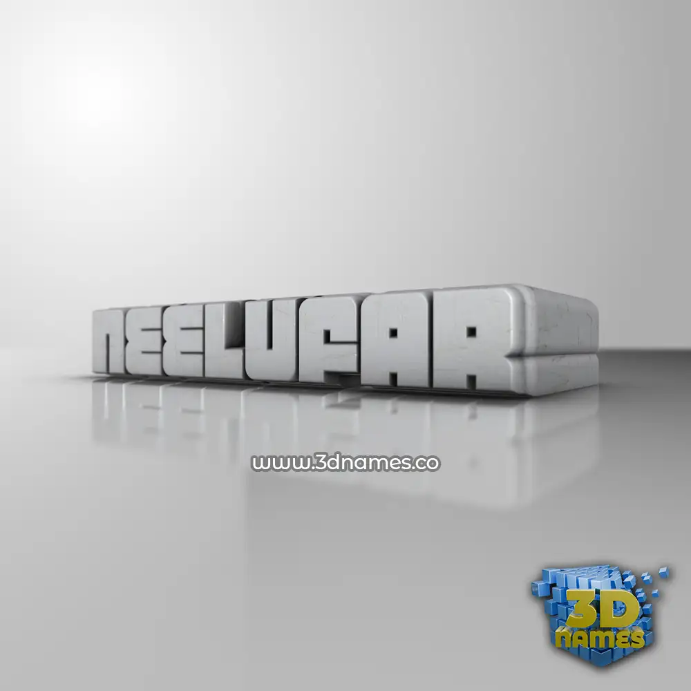 neelufar in White Metro style - 3D name wallpaper