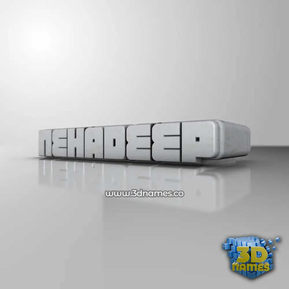 nehadeep in White Metro style - 3D name wallpaper