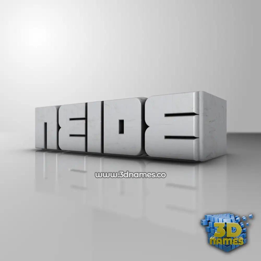 neide in White Metro style - 3D name wallpaper