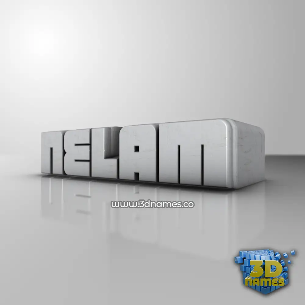 nelam in White Metro style - 3D name wallpaper