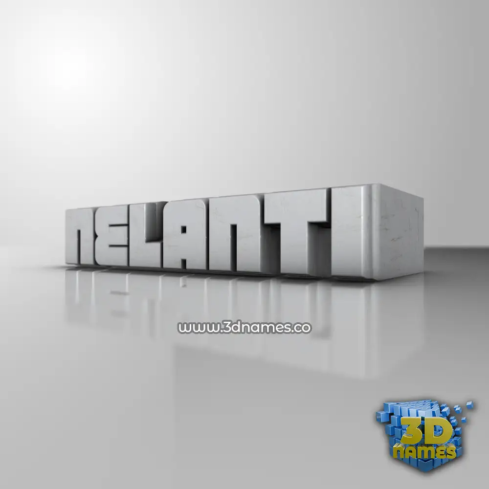 nelanti in White Metro style - 3D name wallpaper