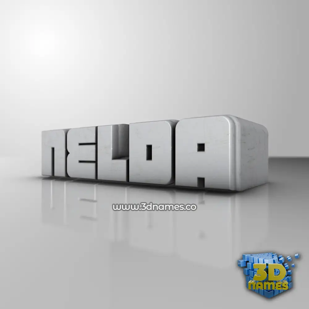 nelda in White Metro style - 3D name wallpaper
