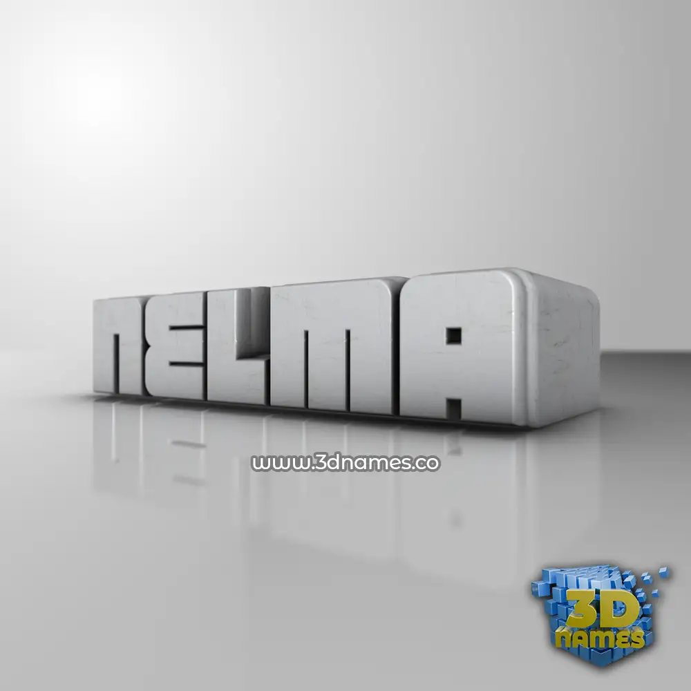 nelma in White Metro style - 3D name wallpaper