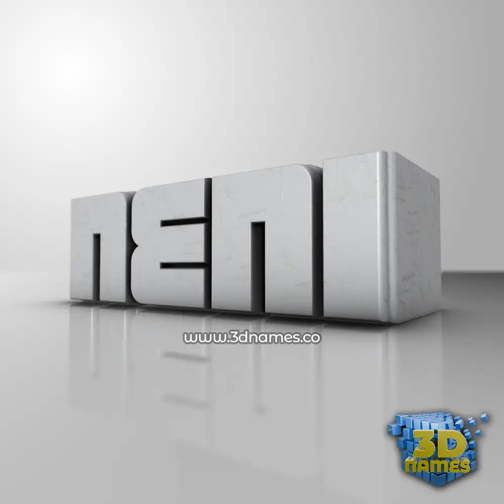 neni in White Metro style - 3D name wallpaper