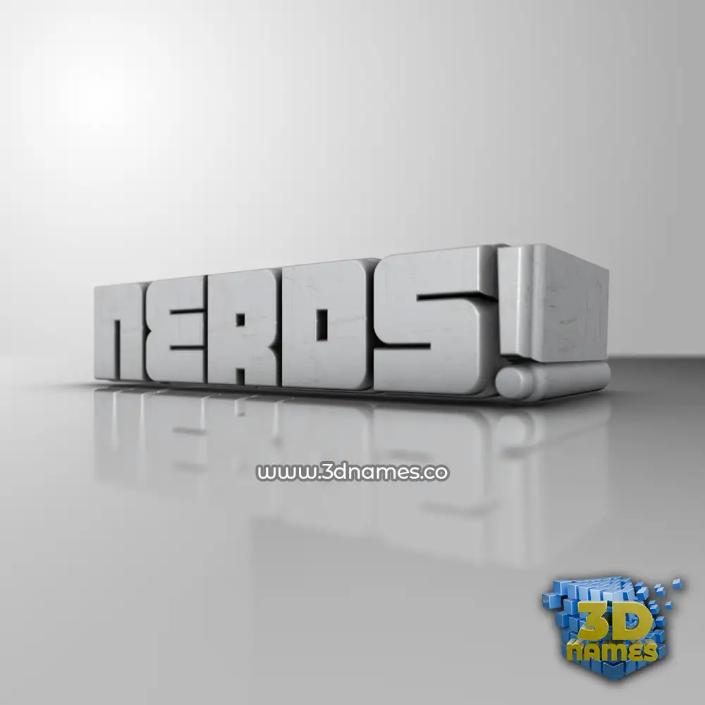 nerds! in White Metro style - 3D name wallpaper