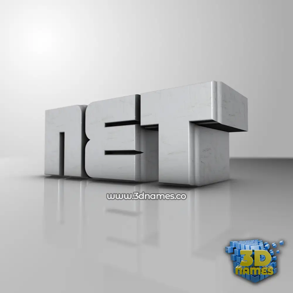 net in White Metro style - 3D name wallpaper
