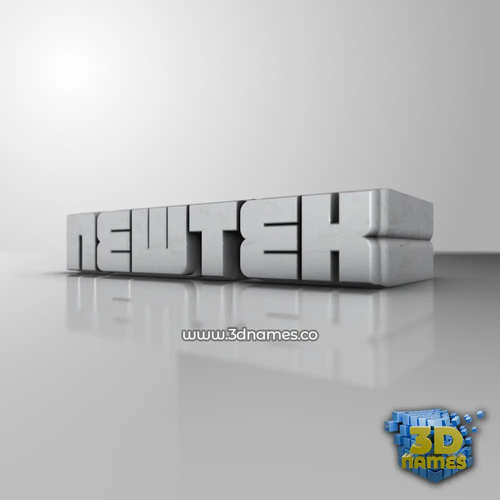 newtek in White Metro style - 3D name wallpaper