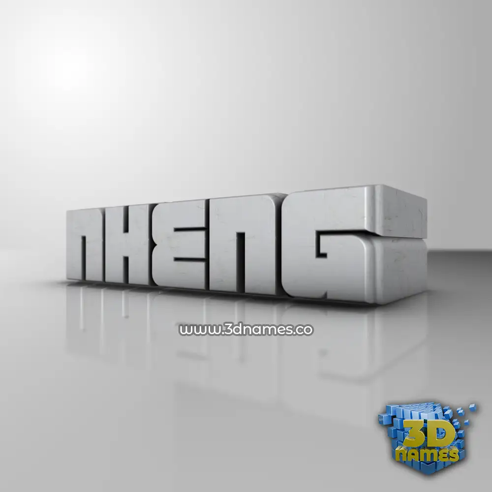 nheng in White Metro style - 3D name wallpaper