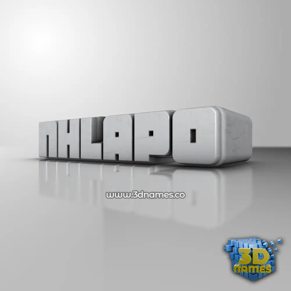 nhlapo in White Metro style - 3D name wallpaper