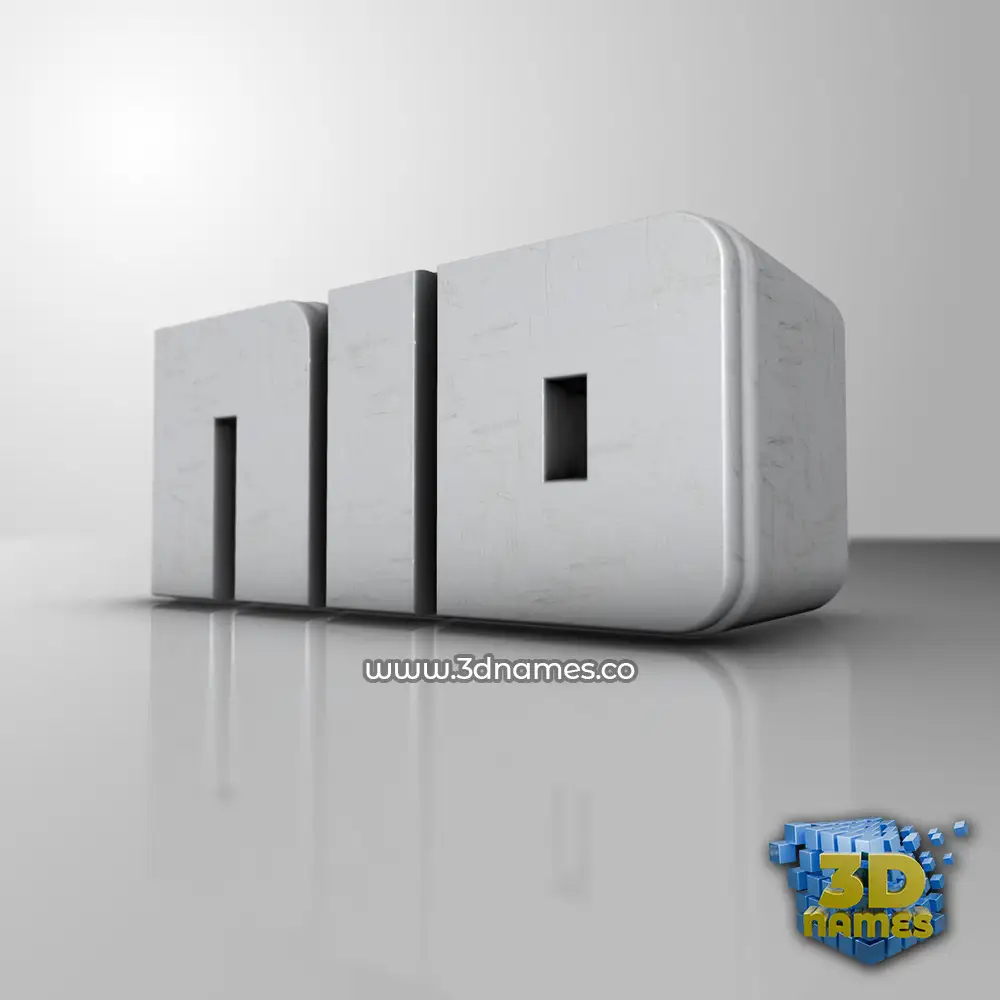 nid in White Metro style - 3D name wallpaper
