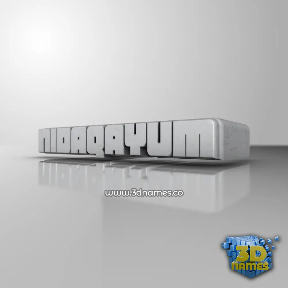 nidaqayum in White Metro style - 3D name wallpaper