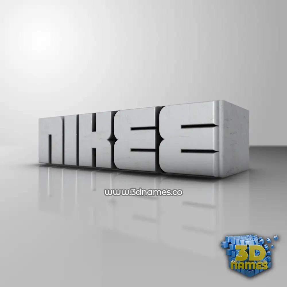 nikee in White Metro style - 3D name wallpaper