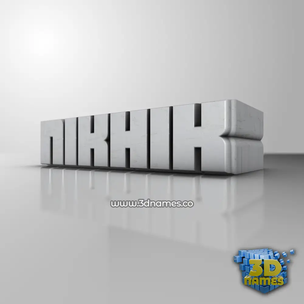 nikhik in White Metro style - 3D name wallpaper