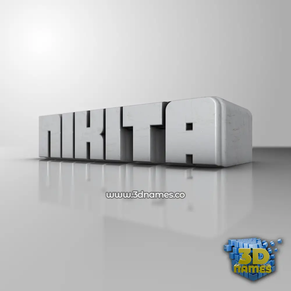 nikita in White Metro style - 3D name wallpaper