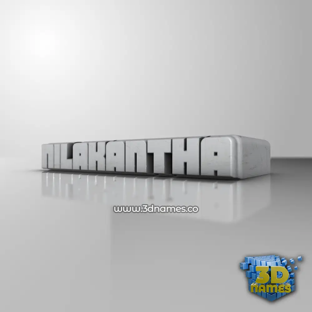 nilakantha in White Metro style - 3D name wallpaper
