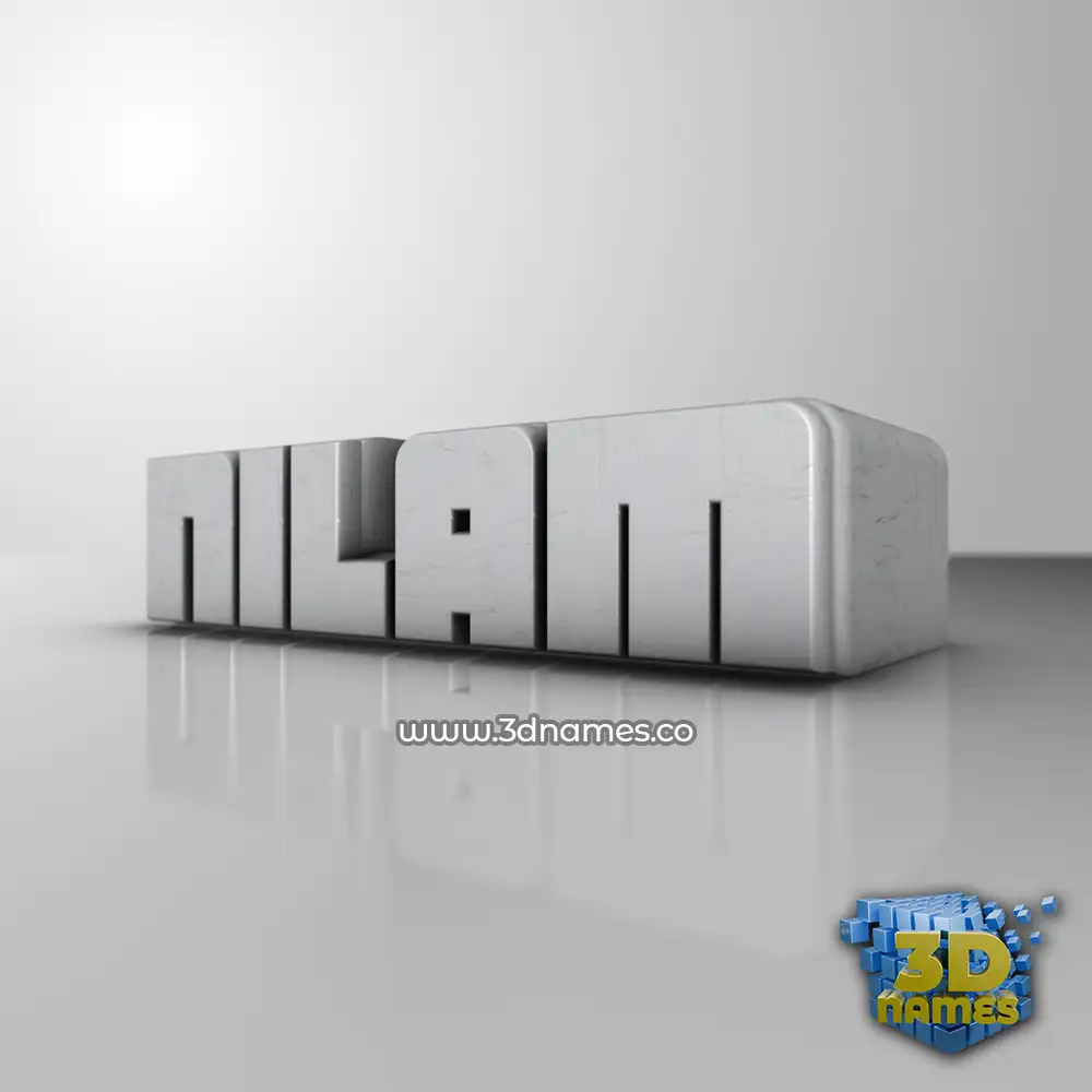 nilam in White Metro style - 3D name wallpaper