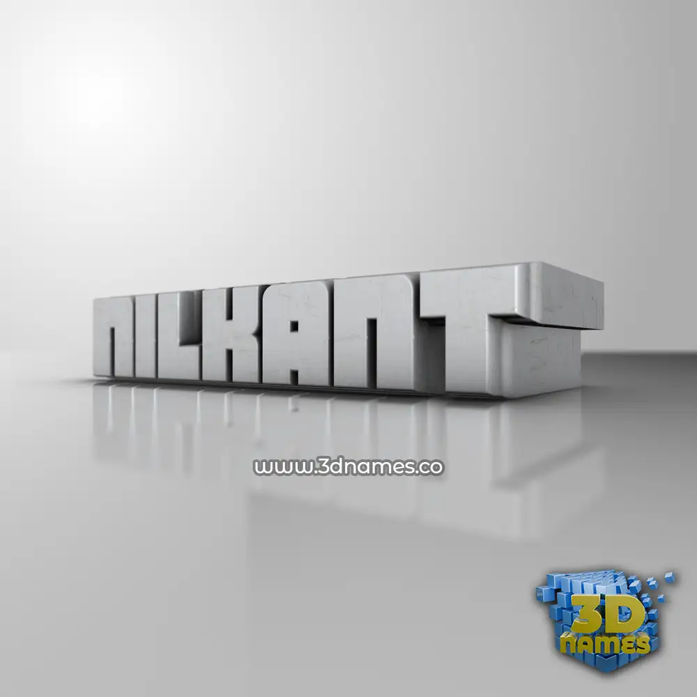 nilkant in White Metro style - 3D name wallpaper