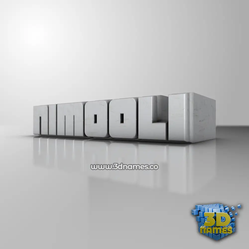 nimooli in White Metro style - 3D name wallpaper