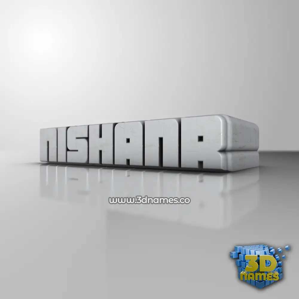 nishanr in White Metro style - 3D name wallpaper