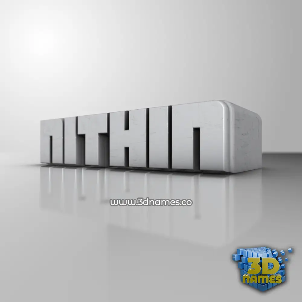 nithin in White Metro style - 3D name wallpaper