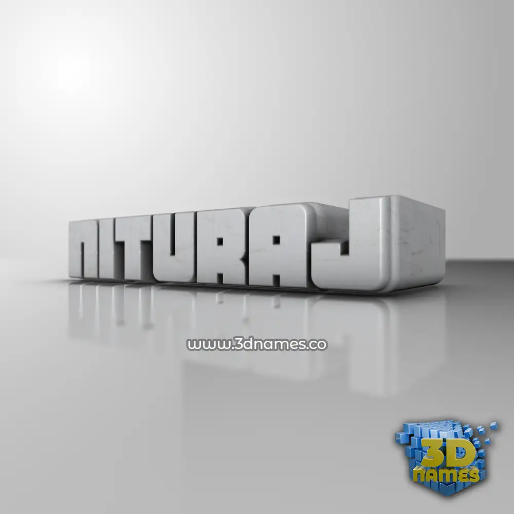 nituraj in White Metro style - 3D name wallpaper