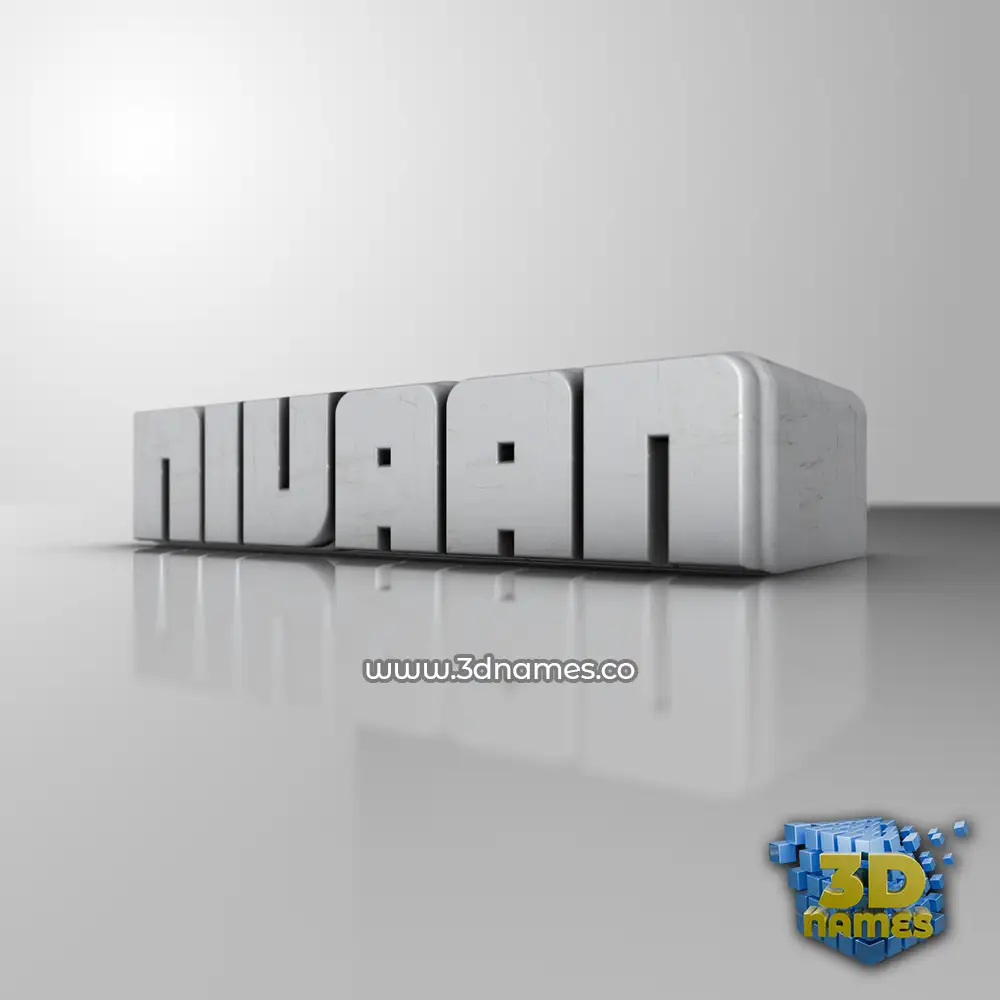 nivaan in White Metro style - 3D name wallpaper