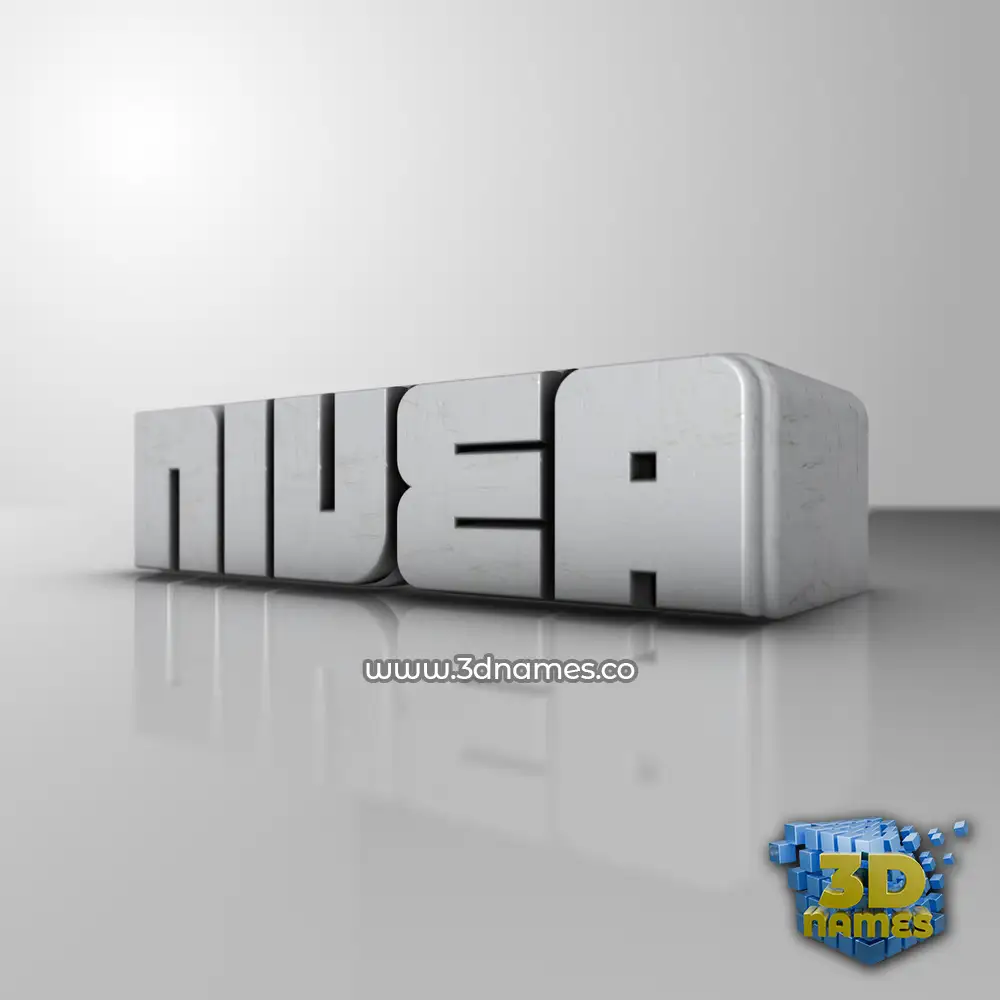 nivea in White Metro style - 3D name wallpaper