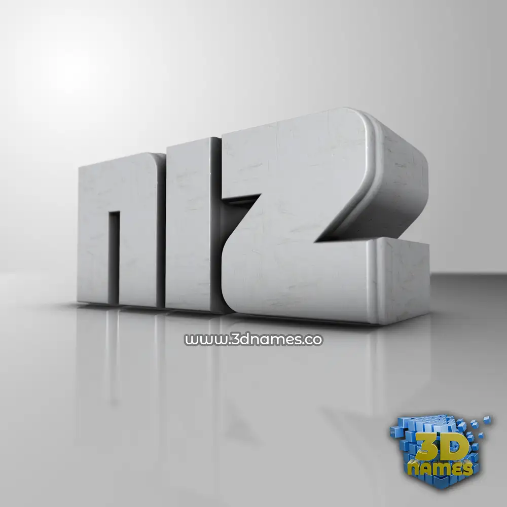 niz in White Metro style - 3D name wallpaper