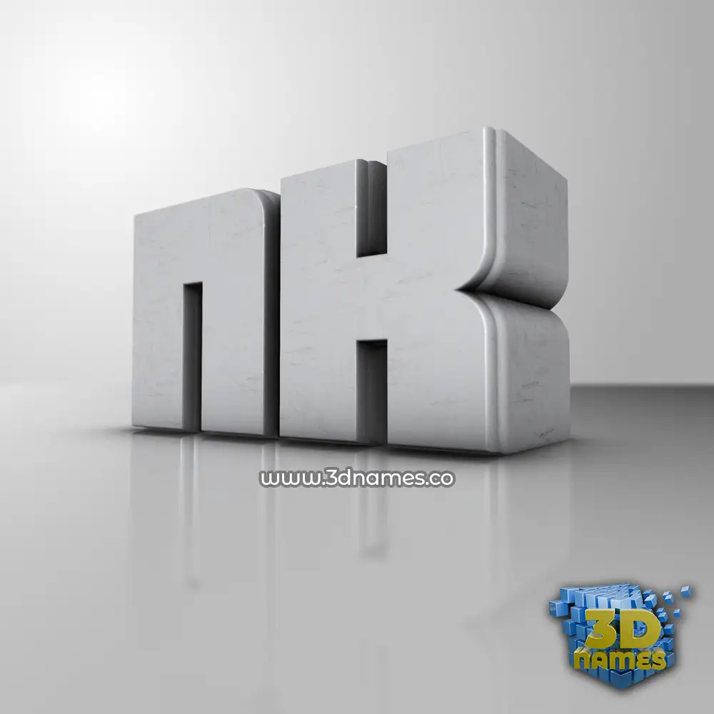 nk in White Metro style - 3D name wallpaper