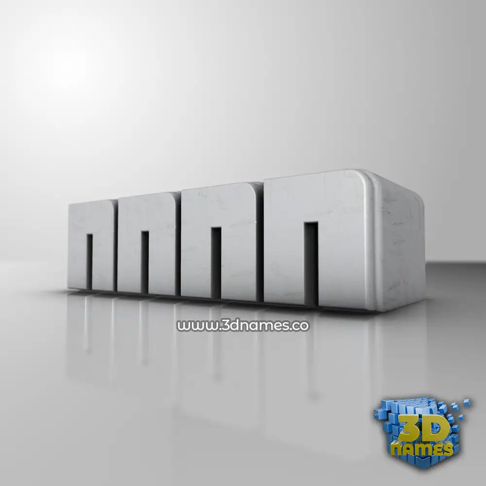 nnnn in White Metro style - 3D name wallpaper