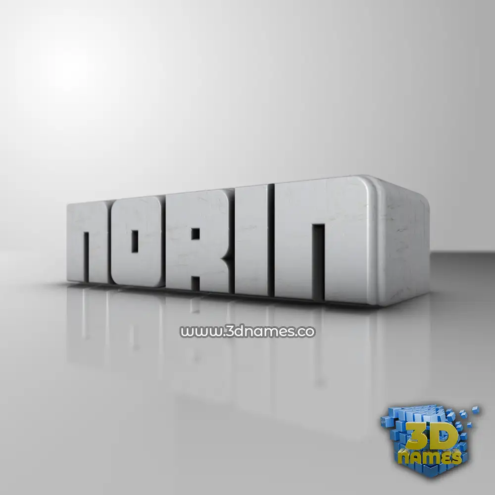 norin in White Metro style - 3D name wallpaper