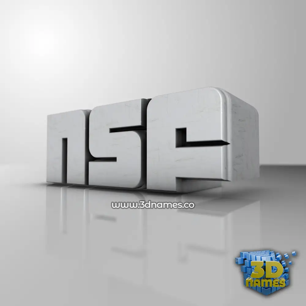 nsf in White Metro style - 3D name wallpaper