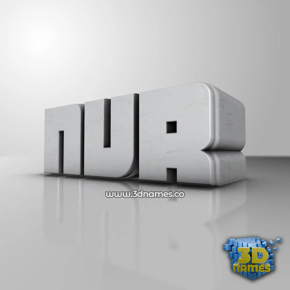 nvr in White Metro style - 3D name wallpaper