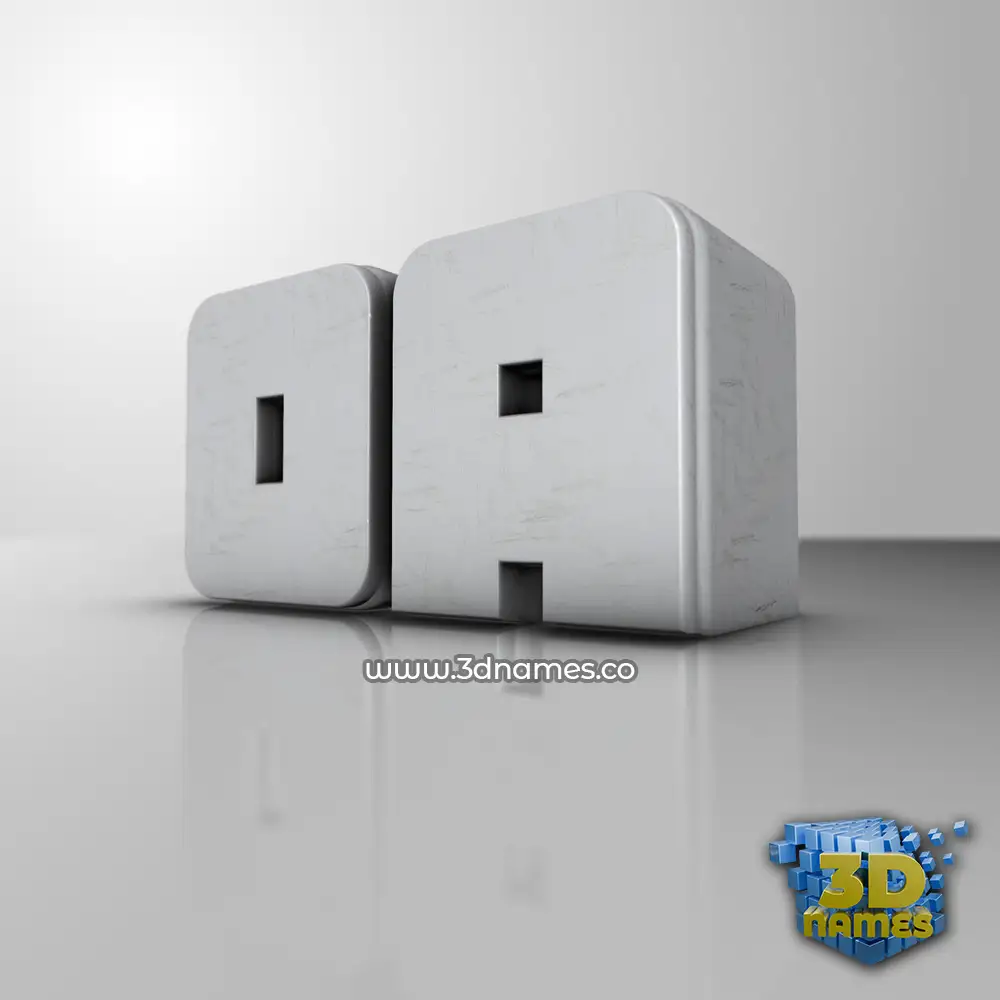 oa in White Metro style - 3D name wallpaper