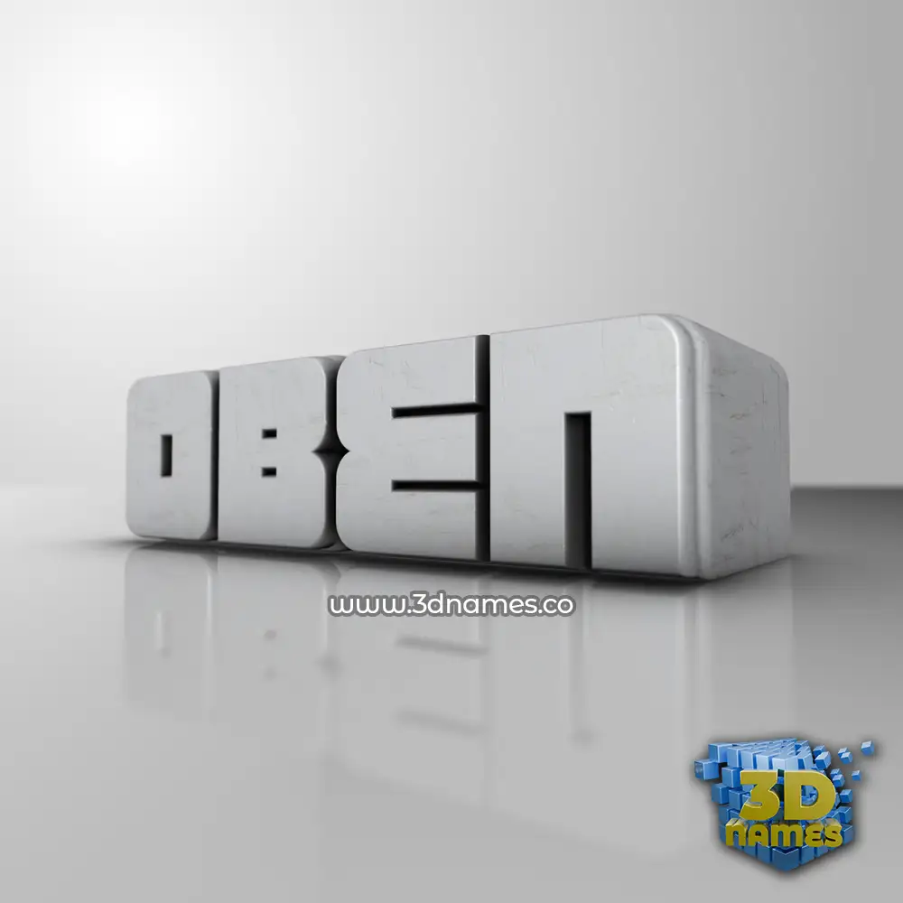 oben in White Metro style - 3D name wallpaper