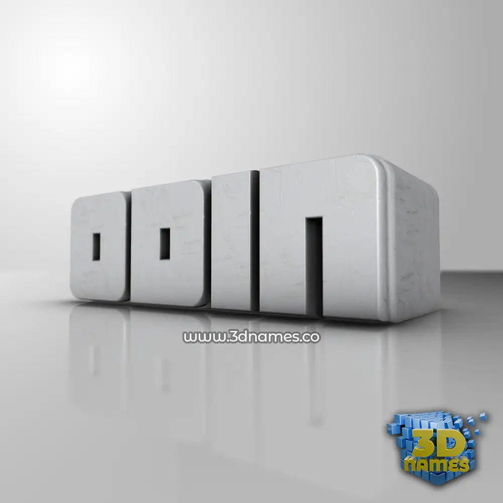 odin in White Metro style - 3D name wallpaper