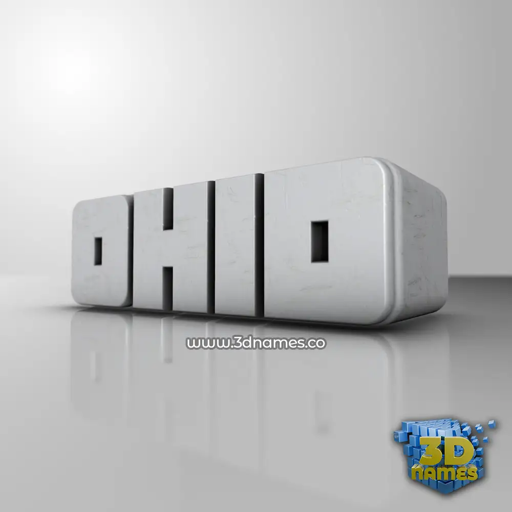 ohid in White Metro style - 3D name wallpaper