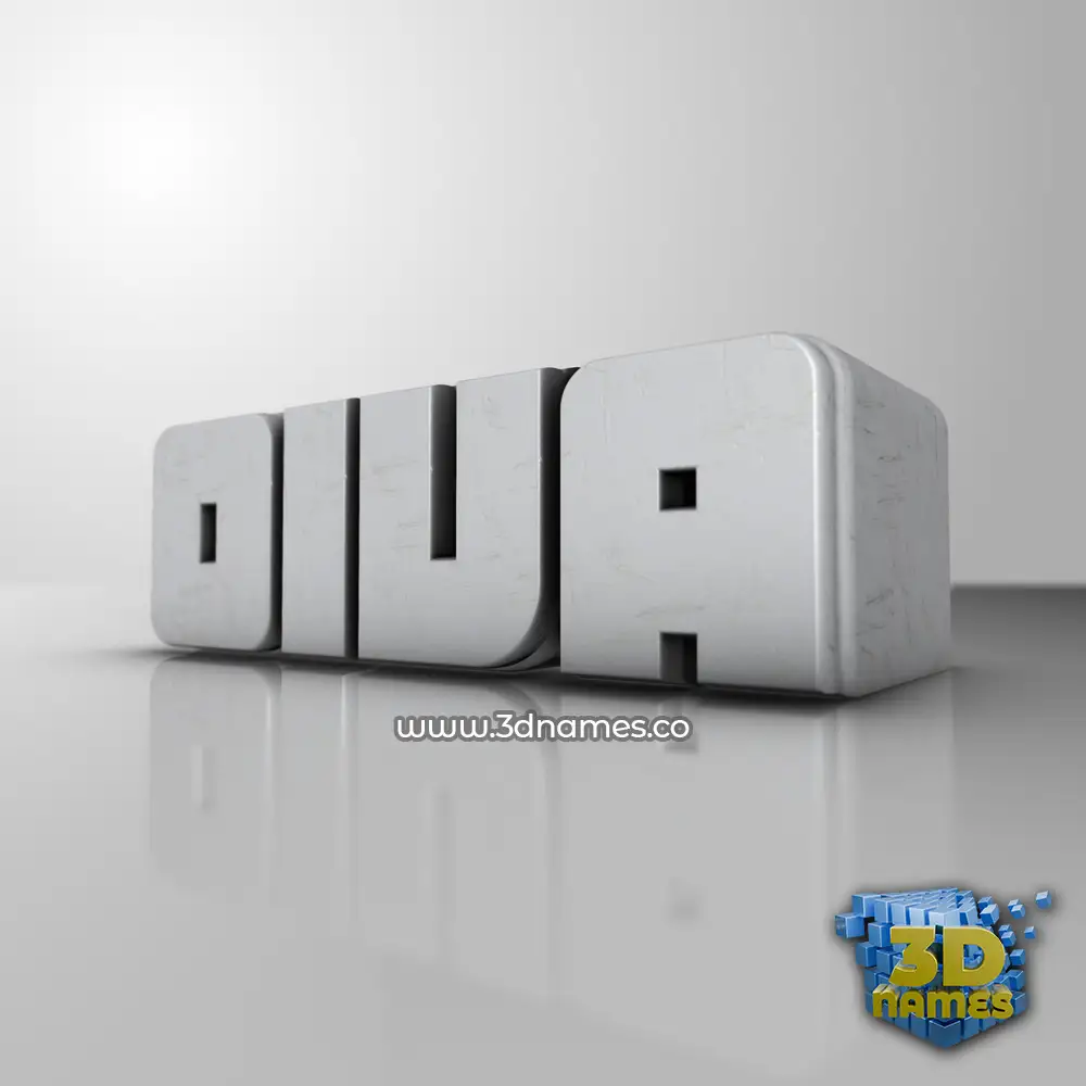 oiva in White Metro style - 3D name wallpaper