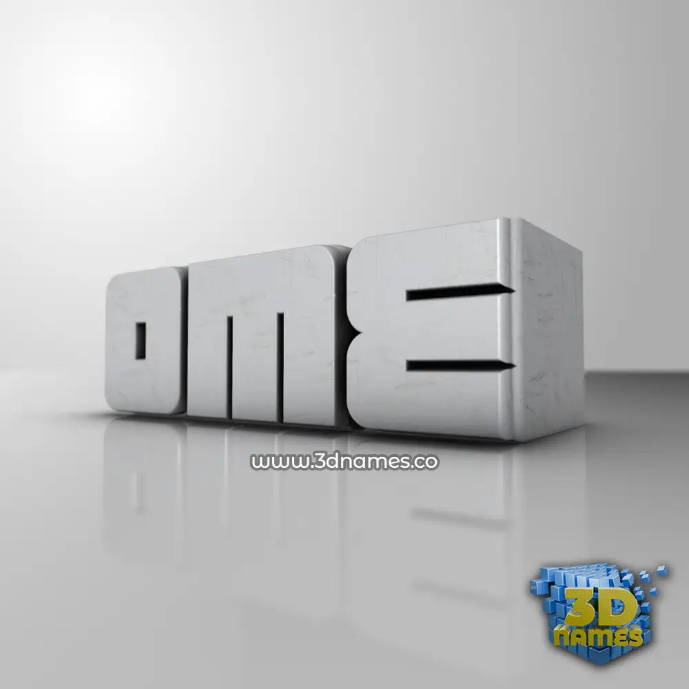 ome in White Metro style - 3D name wallpaper