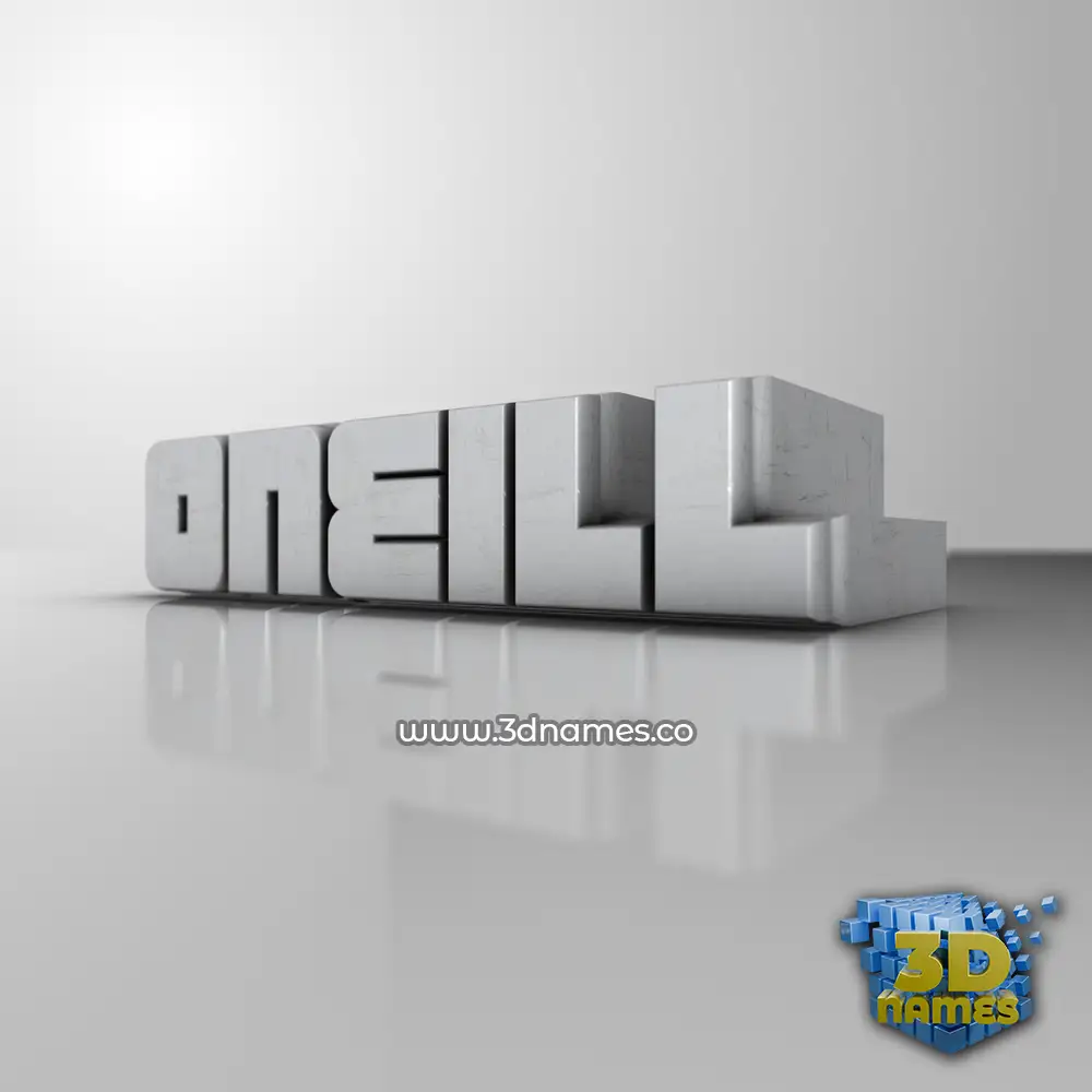 oneill in White Metro style - 3D name wallpaper