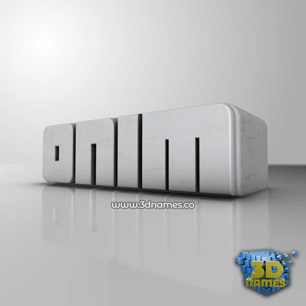 onim in White Metro style - 3D name wallpaper