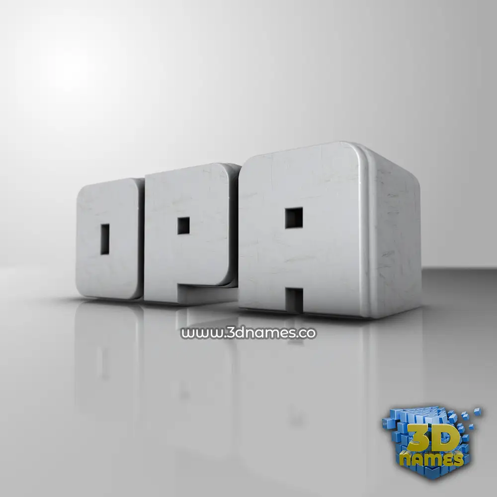 opa in White Metro style - 3D name wallpaper