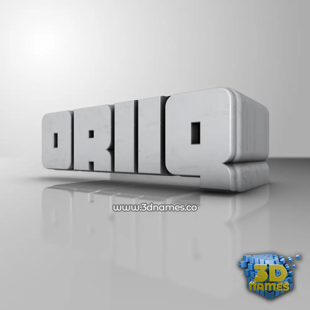 oriiq in White Metro style - 3D name wallpaper
